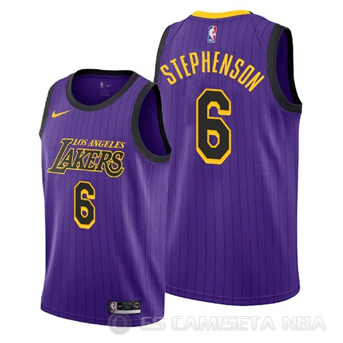 Camiseta Lance Stephenson #6 Los Angeles Lakers Ciudad 2019 Violeta - Haga un click en la imagen para cerrar